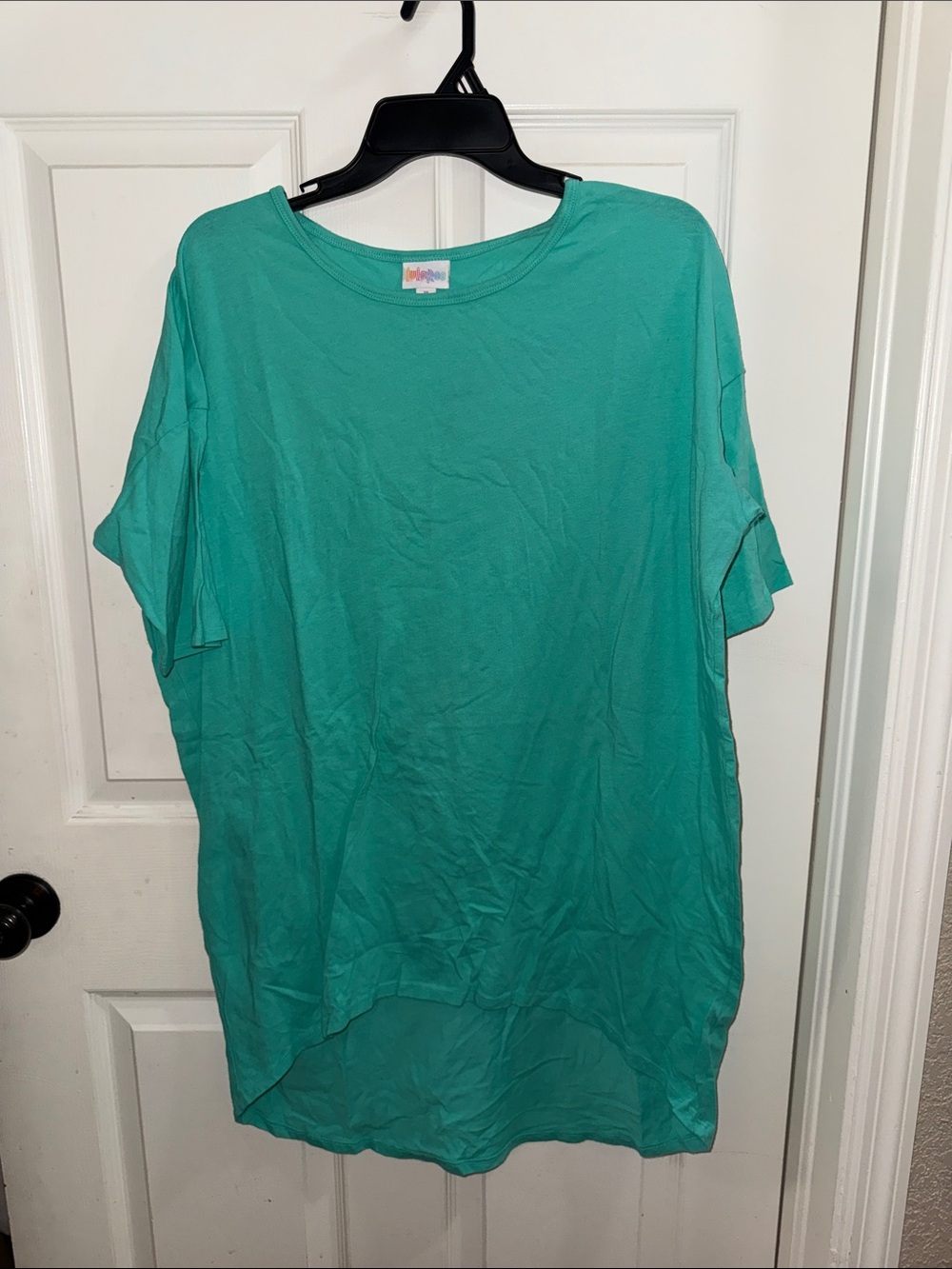 LuLaRoe Teal Hi-Low Tunic- M